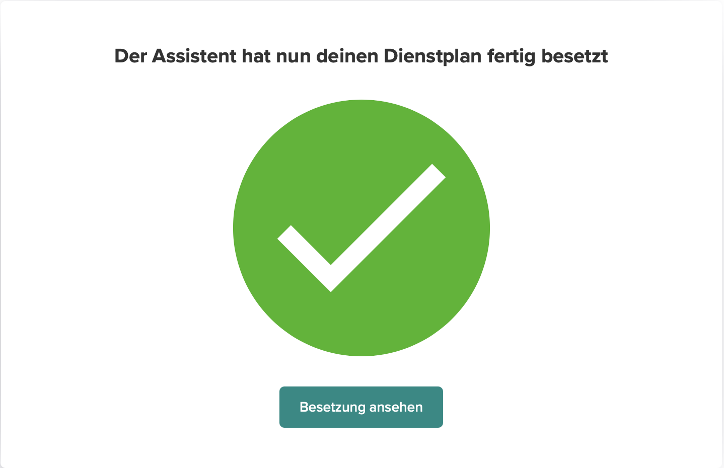 Automatische Dienstplan-Generierung