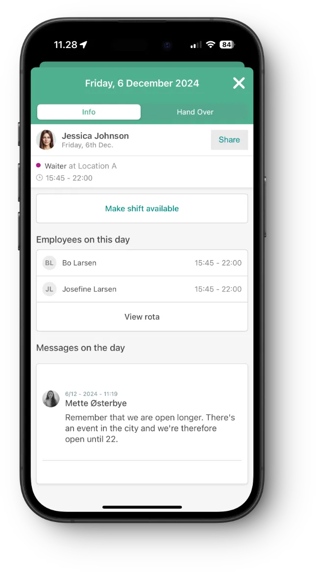 Paso 4 del cambio de turno en Smartplan