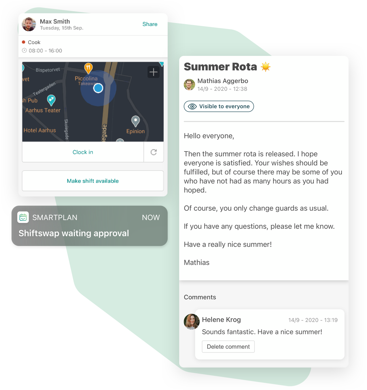 Zdjęcie przedstawiające publikację grafiku pracy