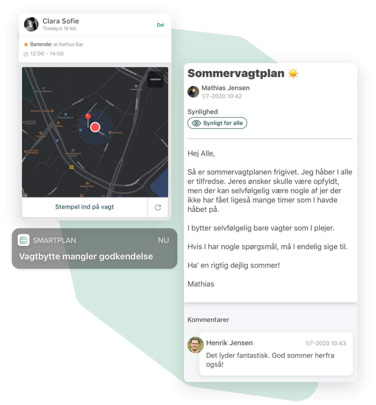 Screenshot showing rota release